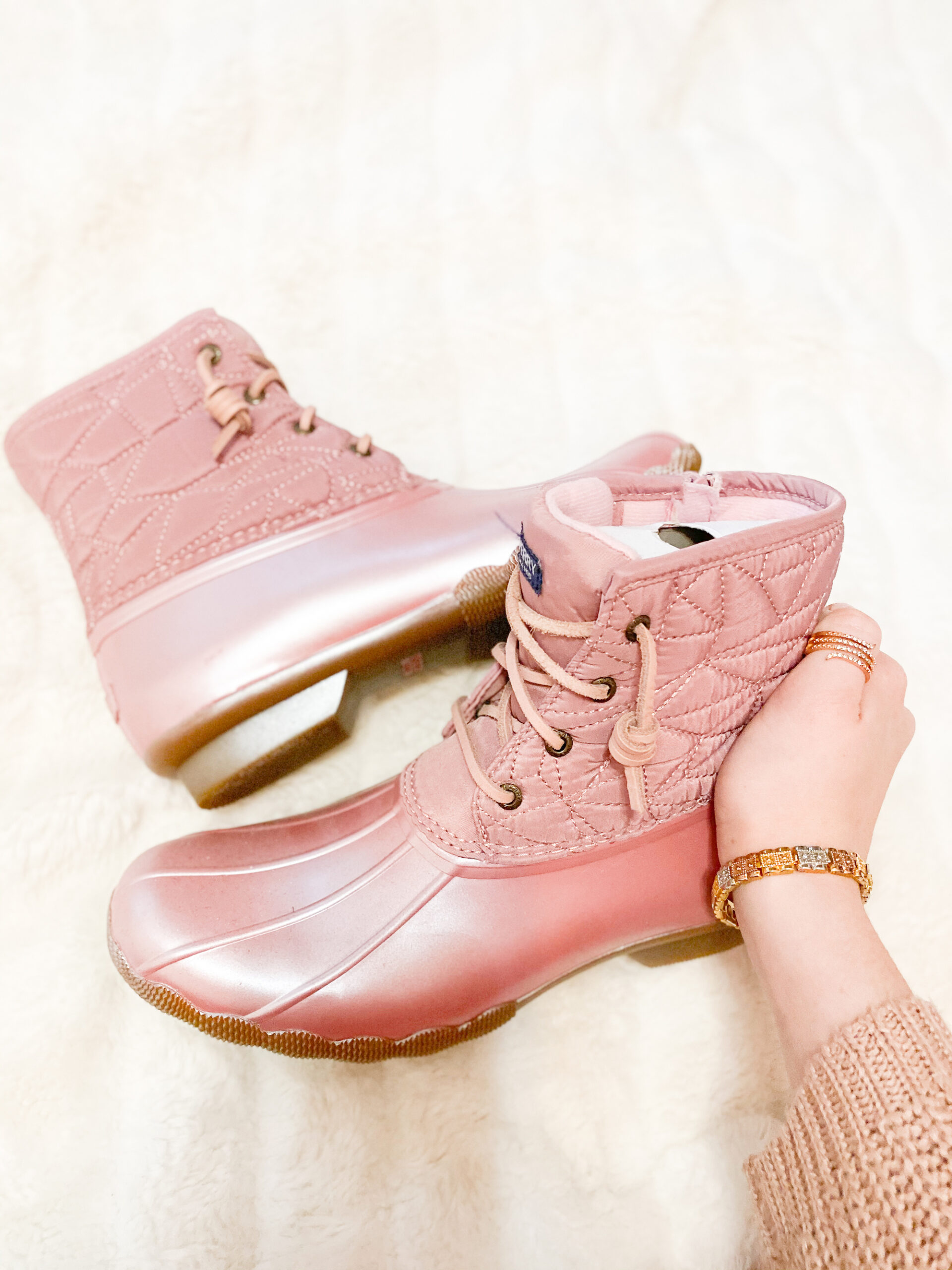 Womens Boots Sperry Duck Boots Pink Sole Sperry Duck Boots Pink