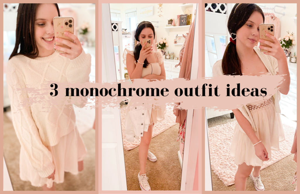 white monochromatic outfit ideas