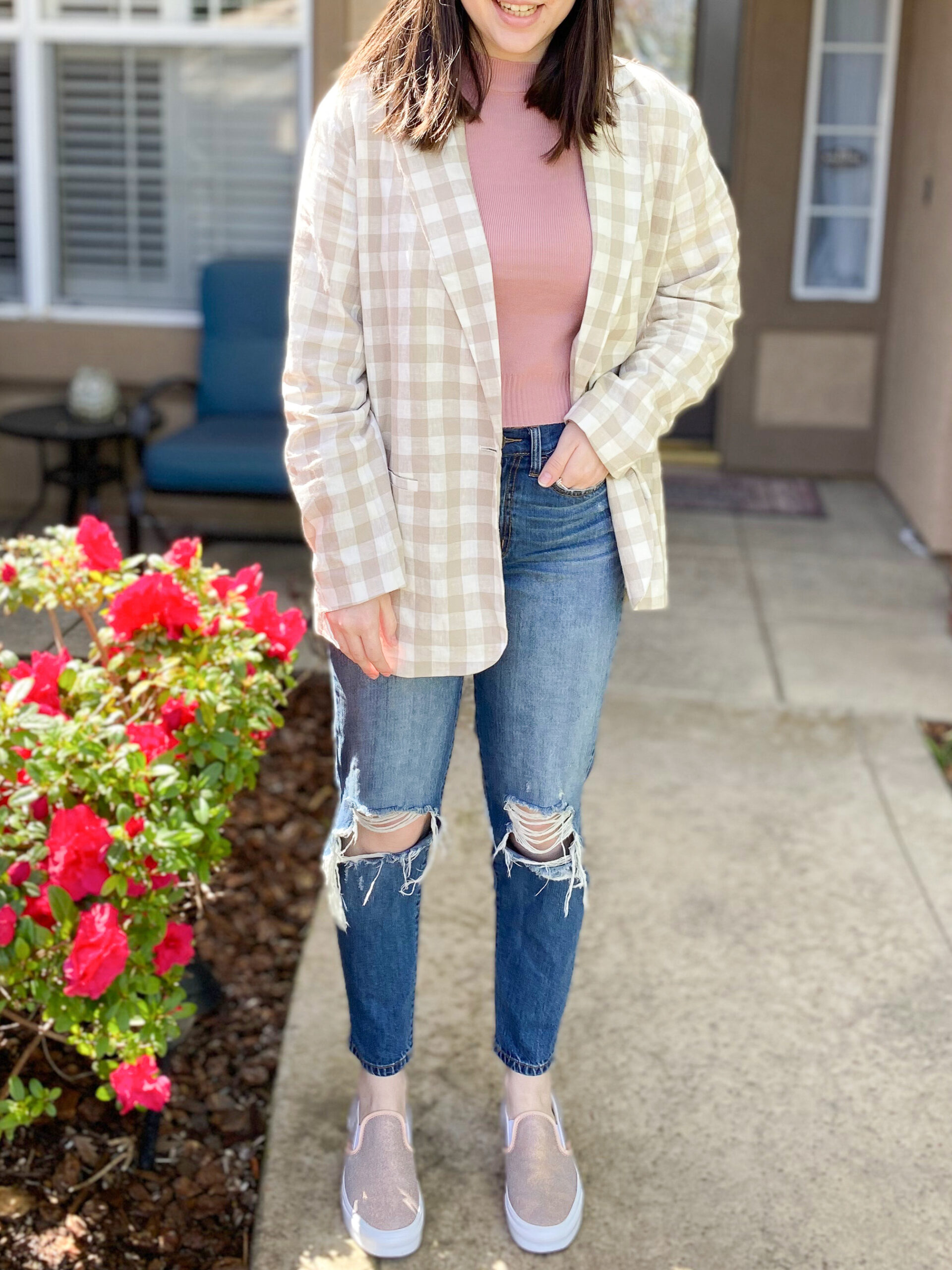 Casual Blazer Outfit With Jeans + Best Blazer For Just $35