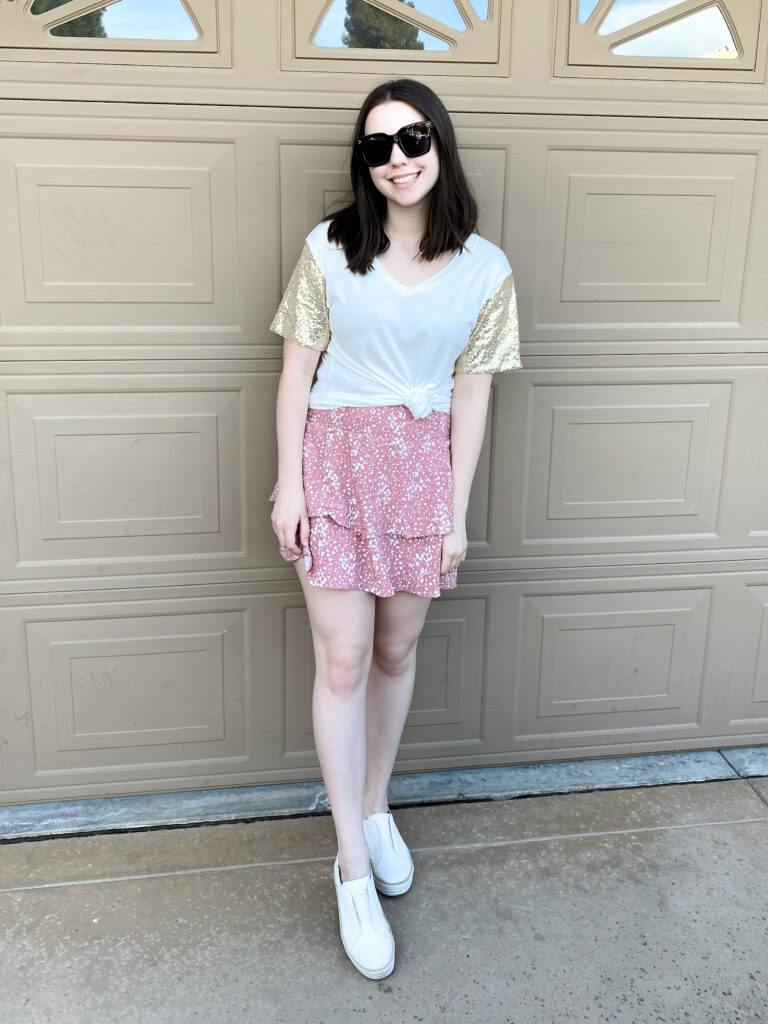 spring skirt outfit