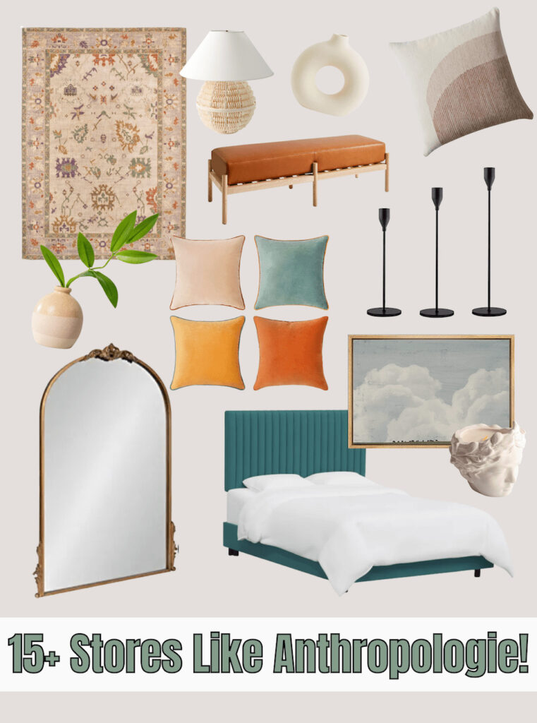 stores like anthropologie home, home decor stores similar to anthropologie, where to get boho room decor, anthropologie home dupes amazon