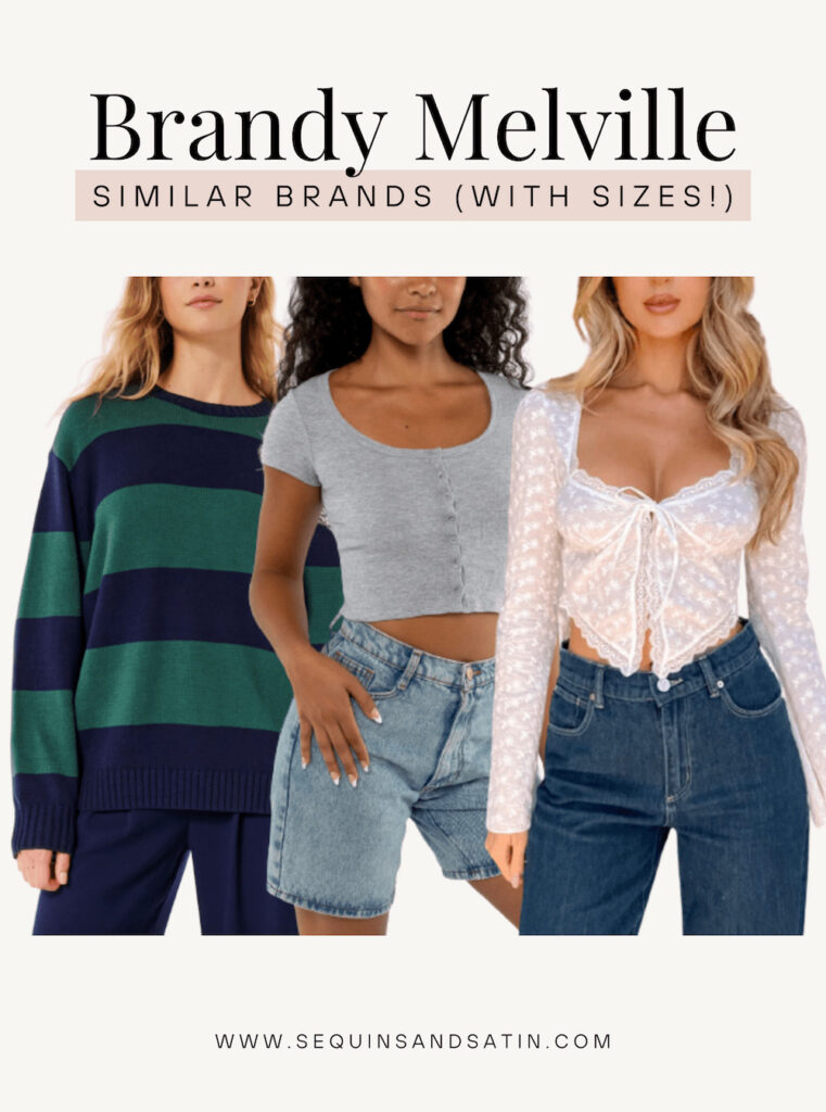 best stores like brandy melville but with sizes, best brands like brandy melville