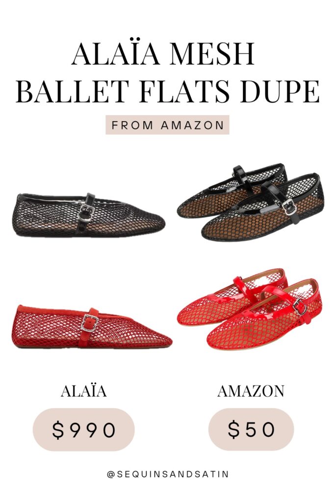 Alaia Mesh Ballet Flats Dupe From Amazon